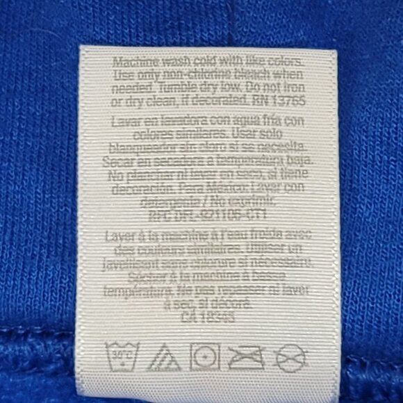 653. Jerzees UnBlend Long Sleeve Hoodie Blue Sz S - Picture 7 of 7